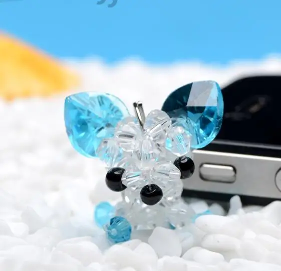 Изысканный кристалл ручной работы прекрасный искусственный кристалл Чихуахуа кошелек сумка Пряжка Сумочка Подвеска для автомобиля брелоки