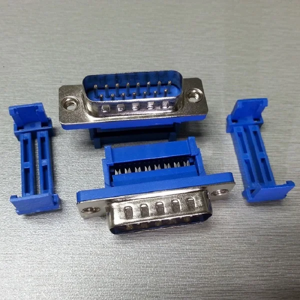 10 шт. D-sub DB15Pin мужской последовательный порт разъем холодный шарнир печатного монтажа разъемы D-Sub 15Pin гнездо VGA адаптер для ленточного кабеля