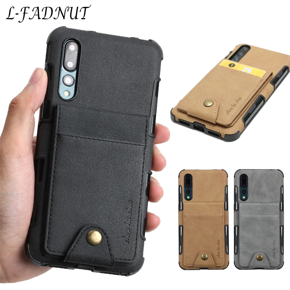 L-FADNUT Luxury Card Slot Back Case For Huawei P20 Lite Cases Shockproof PU Leather Wallet Bumper Cover Pro Capa | Мобильные