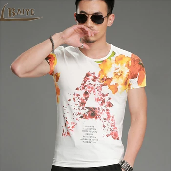 

TBAIYE Newest fashion brand Casual T-shirt men summer casual short-sleeved T-shirt dress Summer style top men