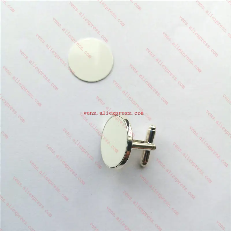 Sublimação em branco abotoaduras moda abotoaduras rodada
