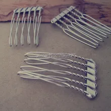 100 шт/партия 22 мм x 35 мм(6 зубов) белый K и золотистый цвет волос расчески