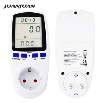 

5pcs automation interruptor Analyzer Power Wattage Voltage Current Frequency Energy Meter EU Plug Monitor 10%Off