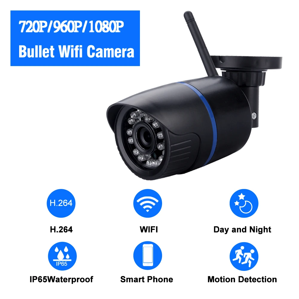 Hamrolte Wifi камера Yoosee ONVIF IP камера 2MP/1.3MP/1MP Проводная Беспроводная камера ночного видения Водонепроницаемая уличная камера удаленный доступ