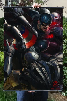 

"Avengers 2:Captain America"HD Game Movie Wall Scrolls Poster Bar Cafes Home Decor Banners Hanging Art Waterproof Cloth Decorate