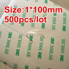 Купить 500 шт./лот 1 мм x 100 мм 3 м 9495LE 300LSE высокая прочность Двухсторонняя клейкая Клейкие ленты для мобильного телефона ЖК-дисплей сенсорный экран ремонт