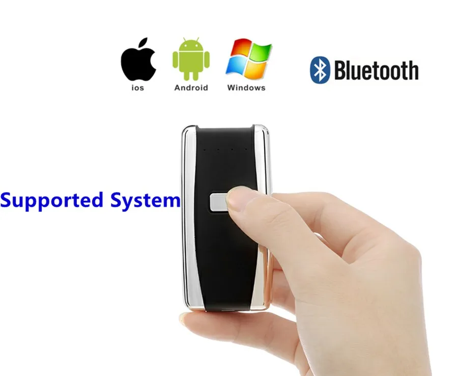Портативный карманный беспроводной сканер штрих-кода 1D 2D CCD лазерный qr-код считыватель Мини Bluetooth для Android Windows IOS