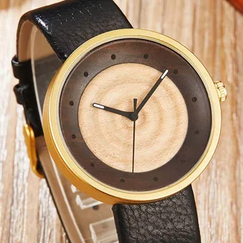 

Wooden Watch Male Quartz Natural Wood Watch Men Women Clock Unique Black Brown Genuine Leather Casual Retro Ebony Wood Watches