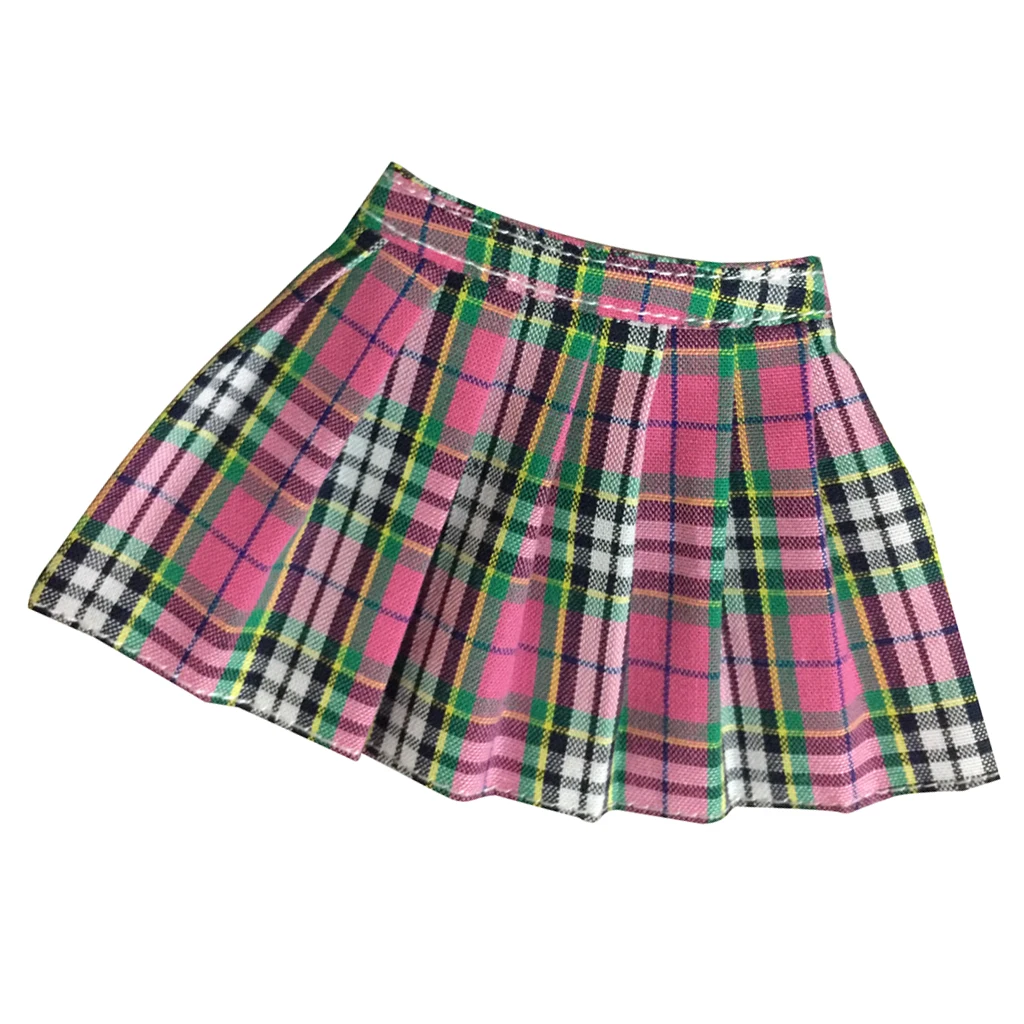 1/6 Scale Plaid Mini Skirt Schoolgirl Short Dress Pants for CY CG  Kumik
