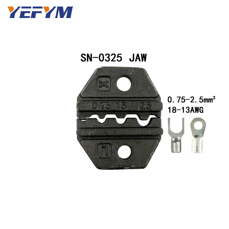 YEFYM обжимные плоскогубцы(ширина челюсти 4 мм/плоскогубцы 190 мм) для большинства типов неизоляционных/изоляционных клемм - Цвет: SN-0325 jaw