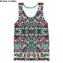 PLstar Космос Марка жилет Лето Новая мода Мужская 3d топы ацтеков печати Племенной Ретро Стиль Повседневное жилет