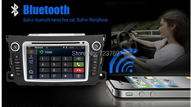 Flash Deal 16 GB Flash, 4 Core,  HD 1024X600, Pure Android 5.1 Car DVD GPS for Mercedes-Benz Smart Smart Fortwo 2011 2012 9