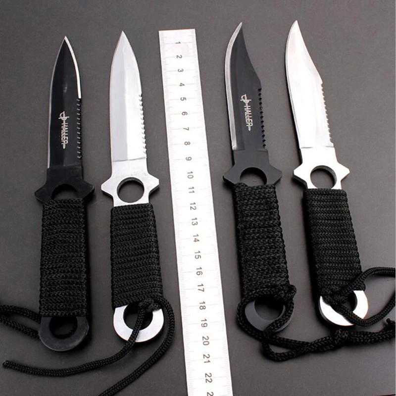 1X Leggings/Paratroopers Knife Stainless Steel Diving Straight knife