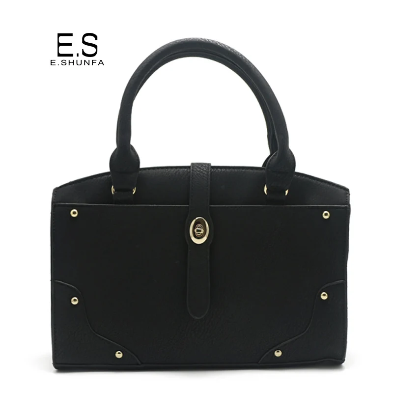 

Elegant Ladies Handbags Bags High Quality PU Leather Shoulder Bag Women 2018 Fashion Zipper Saffiano Handbag Tote Bag Black