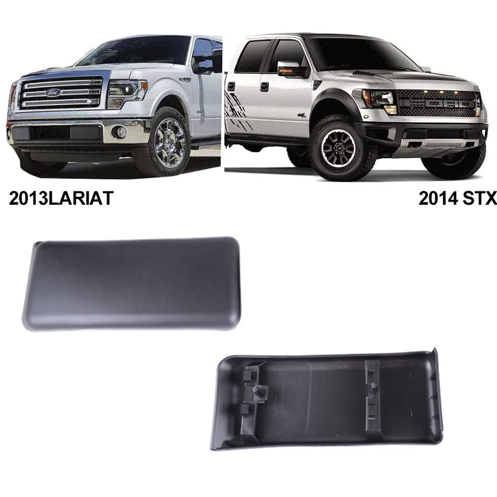 

09-14 F150 TRUCK FRONT BUMPER PAD CAP SET LICENSE DELETE PANEL INSERTS BLACK