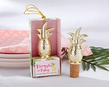 

Pineapple Wine Bottle Stopper Champagne Bottle Sealer Cork Red Wine Plug Stopper Novelty Wedding Favor W8448