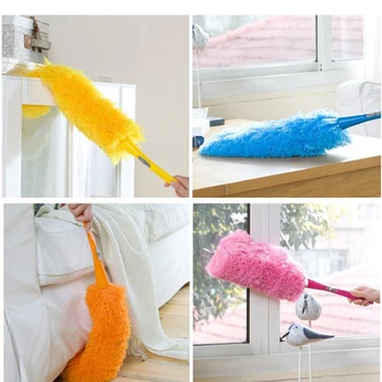 

Adjustable Bendable Microfiber Duster Static Suction Dusting Brush Clean Up Table Car Dust Anti-Static House Cleaning Tool
