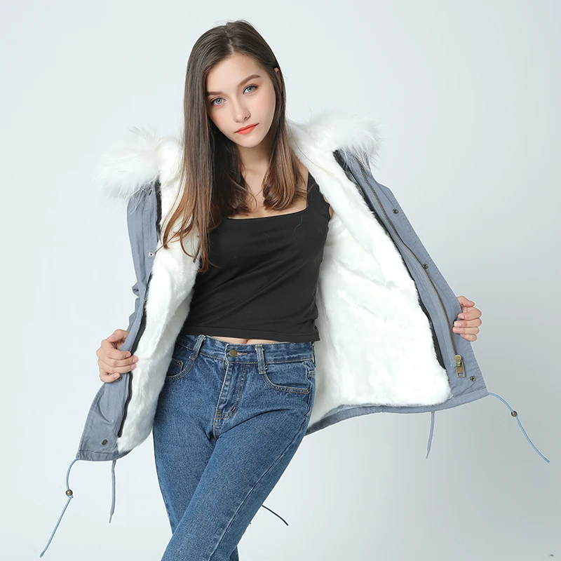 OFTBUY, высокое качество, бренд, новая зимняя куртка, пальто для женщин, натуральный мех енота, большой мех, с капюшоном, парка для женщин, Толстая теплая парка
