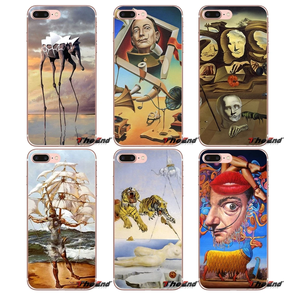 

For Apple iPhone X 4 4S 5 5S SE 5C 6 6S 7 8 Plus 6Plus 7plus 8plus Fundas Coque Salvador Dali Soft TPU Cell Phone Case Cover