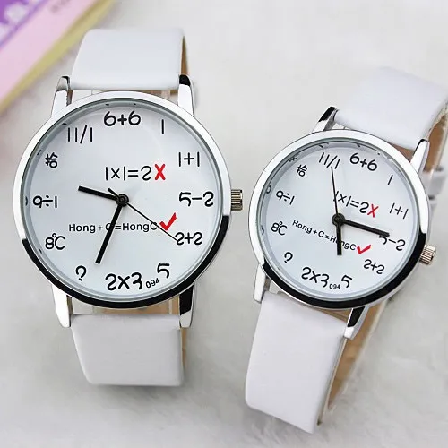 Creative Math Geneva Cartoon Watch Children's Watches Leather Strap Bracelet Kids Quartz Watches Cartoon-watch Girl Boy Clock