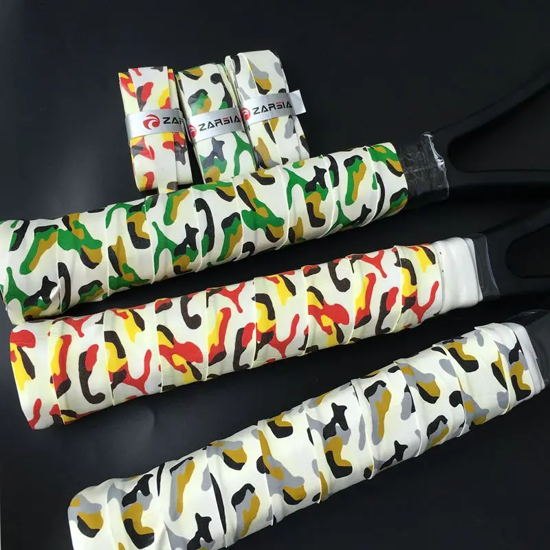 3 pcs ZARSIA لزجة يشعر تنس مضرب Overgrips التمويه نمط الريشة مضارب رقيقة نوع أكثر من قبضة