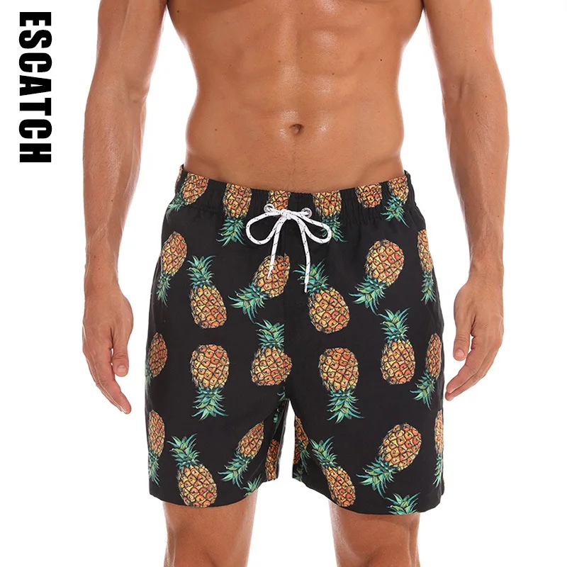 

2019 New Men's Swim Trunks Quick Dry Beach Shorts with Pockets Short Swiming Trunks with Mesh Lining Swimwear Bathing Suits