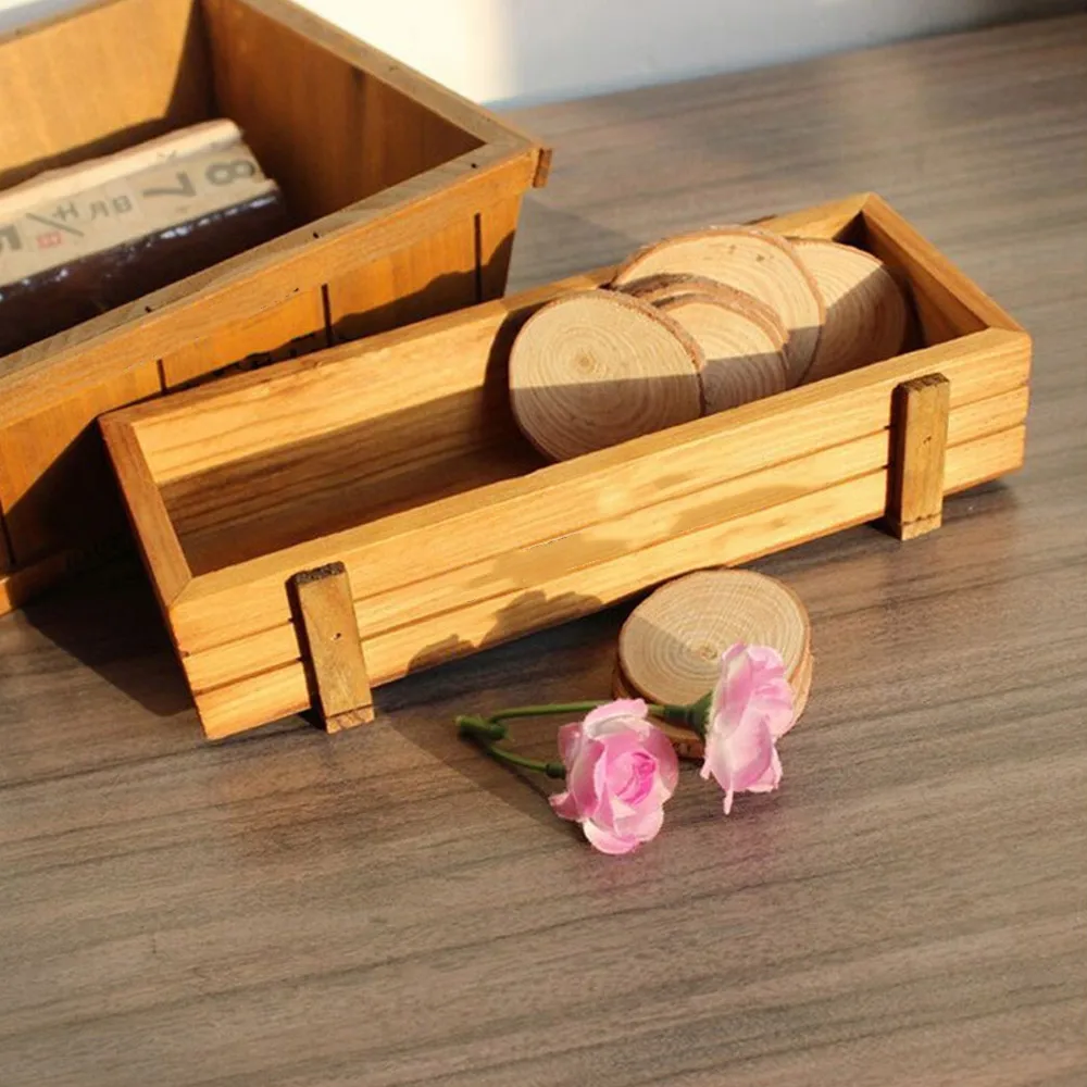 Garden Plant Pot Decorative Vintage Succulent Wooden Boxes Crates Rectangle Table Flower Pot Gardening Device Garden Plant Pot Decorative Vintage Succulent Wooden Boxes Crates Rectangle Table Flower Pot Gardening Device
