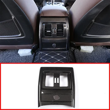 

Carbon Fiber ABS Chrome Interior Rear Seat Air Conditioning Vent Cover Trim For BMW 3 4 Series GT F30 F34 13-18 Car Accessories