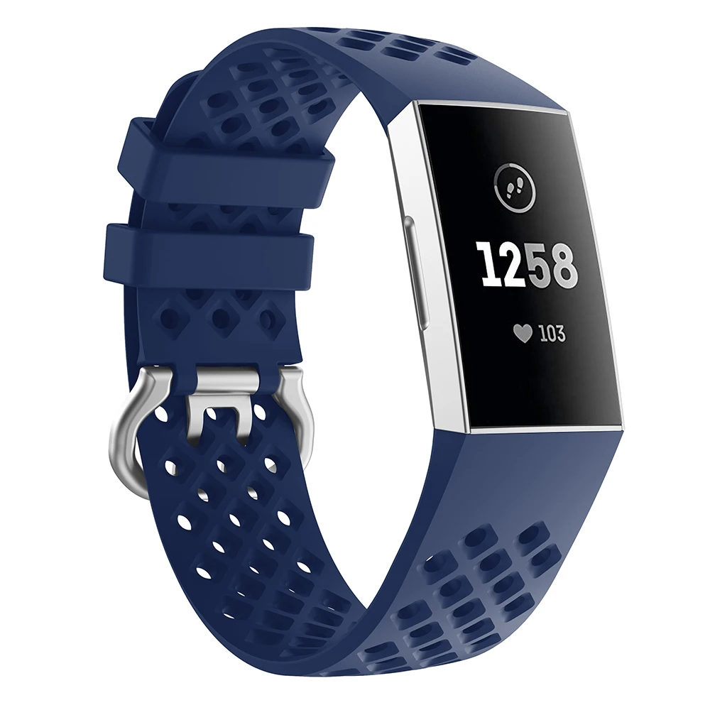 Для Fitbit Charge 3 ремешок для часов смарт спортивный силиконовый сменный наручный