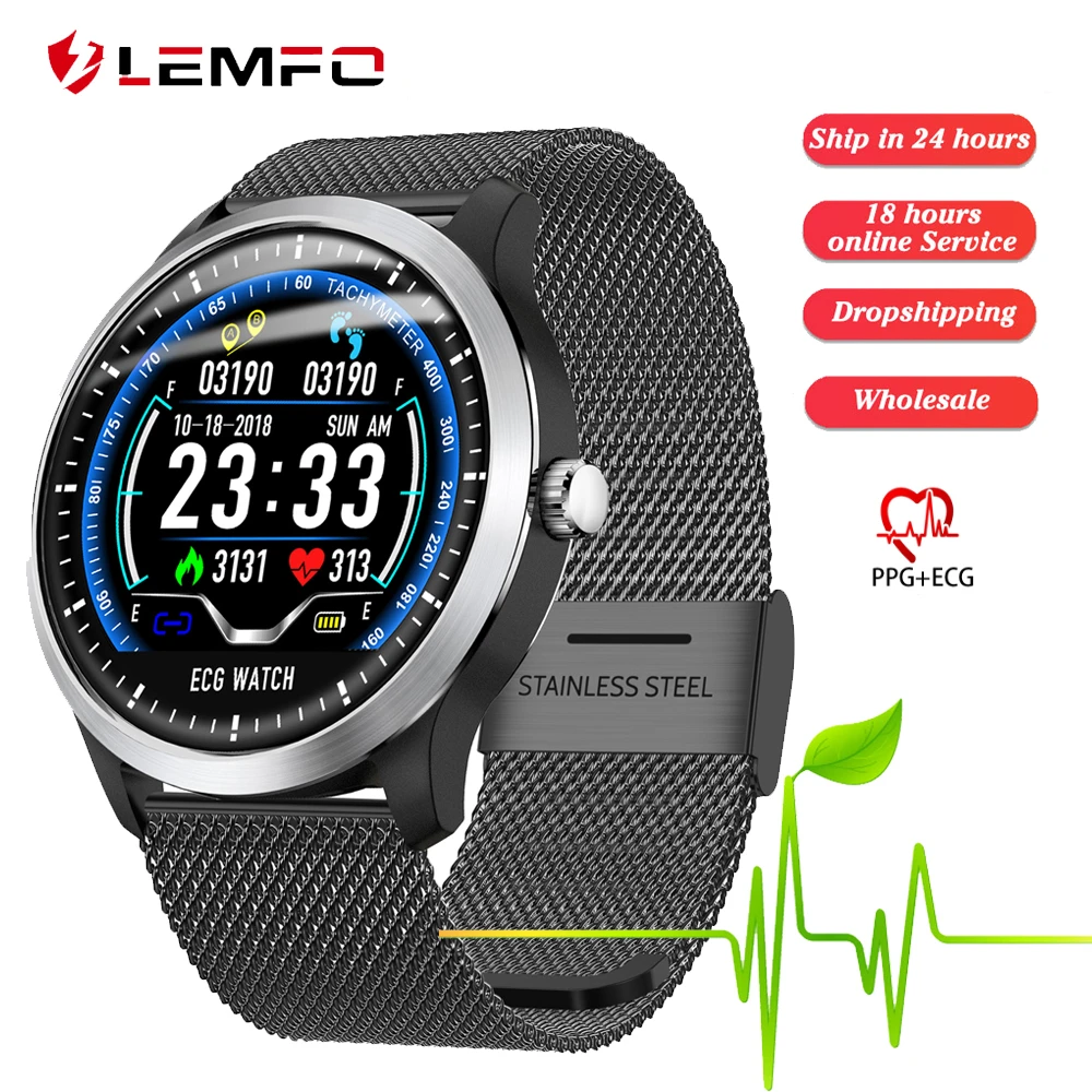 Lemfo N58 2020 New Ecg + Ppg Smart Watch Men Ip67 Waterproof Sport Watch  Heart Rate Monitor Blood Pressure Smartwatch - Smart Watches - AliExpress