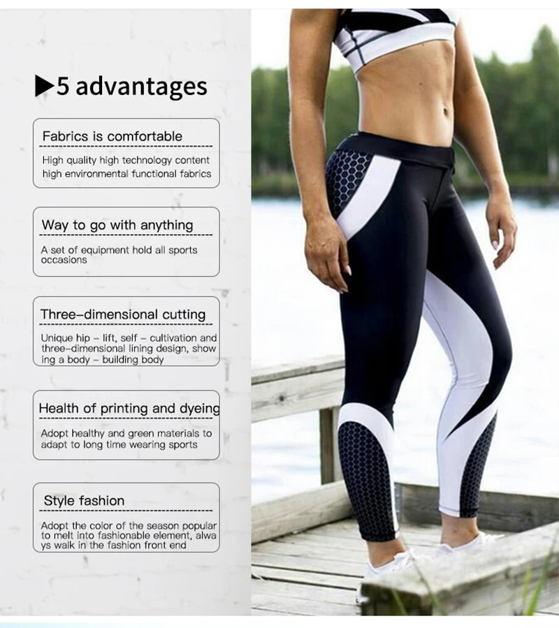 Womens Running Leggings Compression Pants Yoga Trousers Running Tights Sport Trousers Exercise Pants Womens Elastic