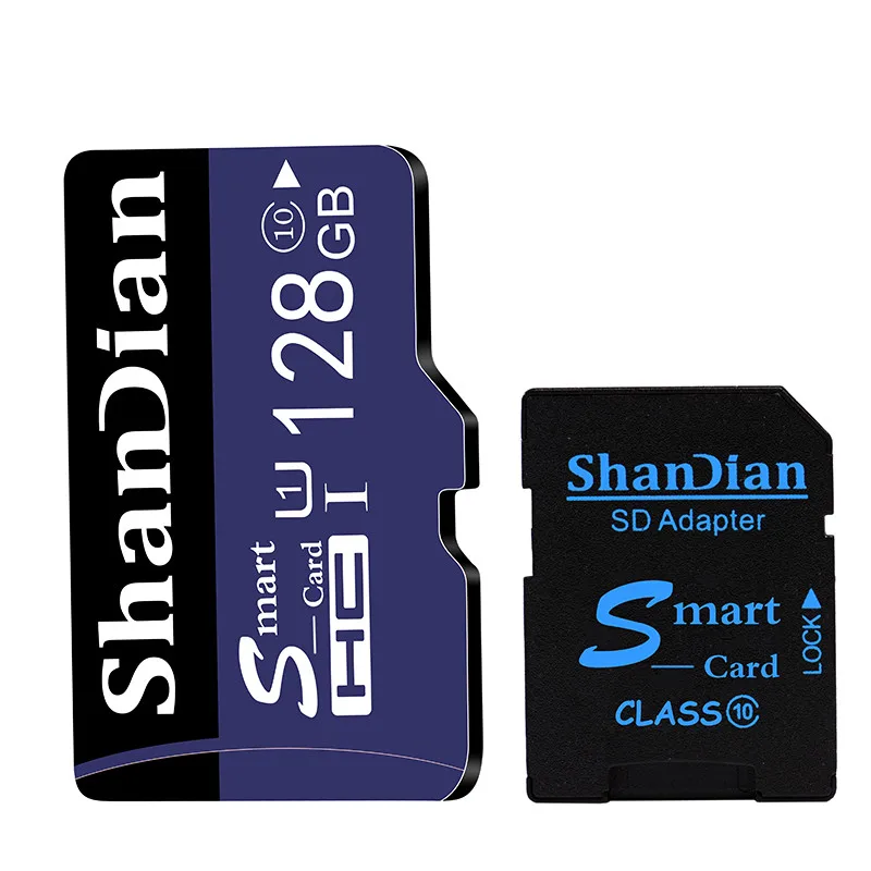 SHANDIAN реальная емкость оранжевый Micro sd карты высокая скорость 32 ГБ 16 ГБ 8 ГБ 4 ГБ карты памяти Бесплатный адаптер карты пакет - Емкость: 128 ГБ