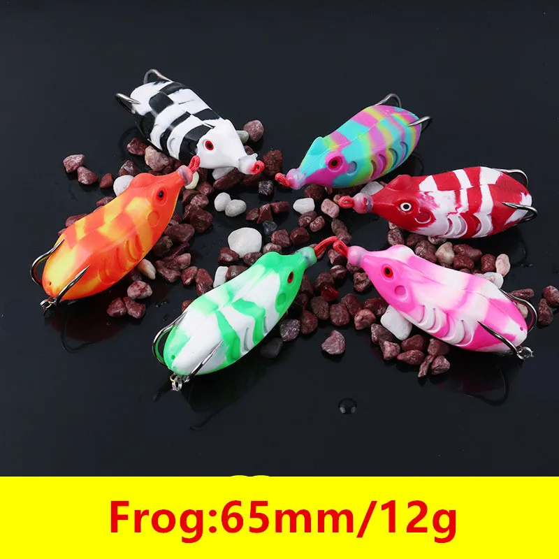 Japanese plastic Minnow soft bait Topwater ray frog snake head fishing