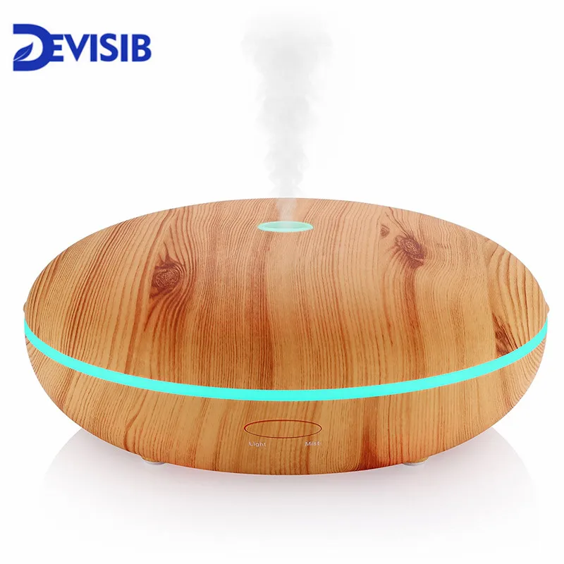 

DEVISIB 350ML Aromatherapy Essential Oil Diffuser Wood Grain Ultrasonic Aroma Cool Mist Humidifier