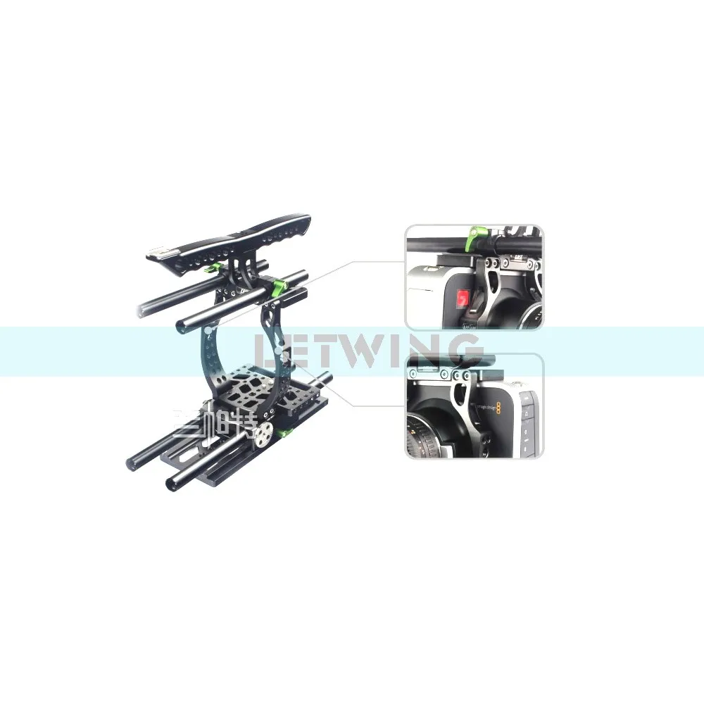 US $1.696.87 Lanparte Luxury BMCC03 Top Handle CageVMount VB150 BatteryQuick Release Shoulder Support Baseplate AB Follow Focus
