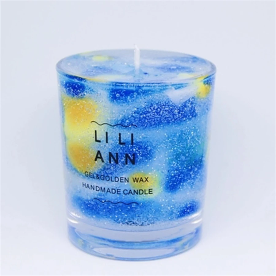 

Van Gogh Painting Sky Blue Handmade Candle Korean Aromatherapy Flameless Candles Wedding Bougie Parfum Romantic Gifts For Lovers