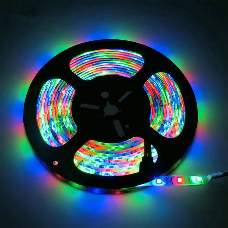 RGB лента оптовая продажа 5 м/рулон м 10 50 100 Светодиодная SMD 2835 12 в 60 светодиодов/м не