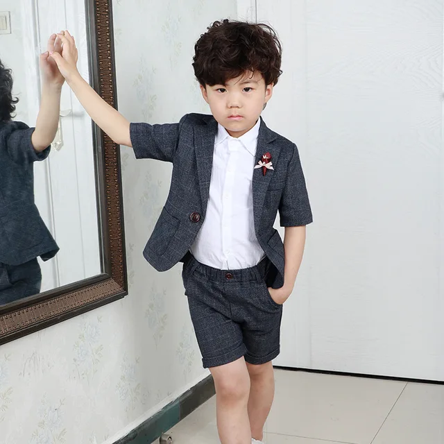 2018 summer children 3 suits dress suit 5 boys 7 shirts 9 years old