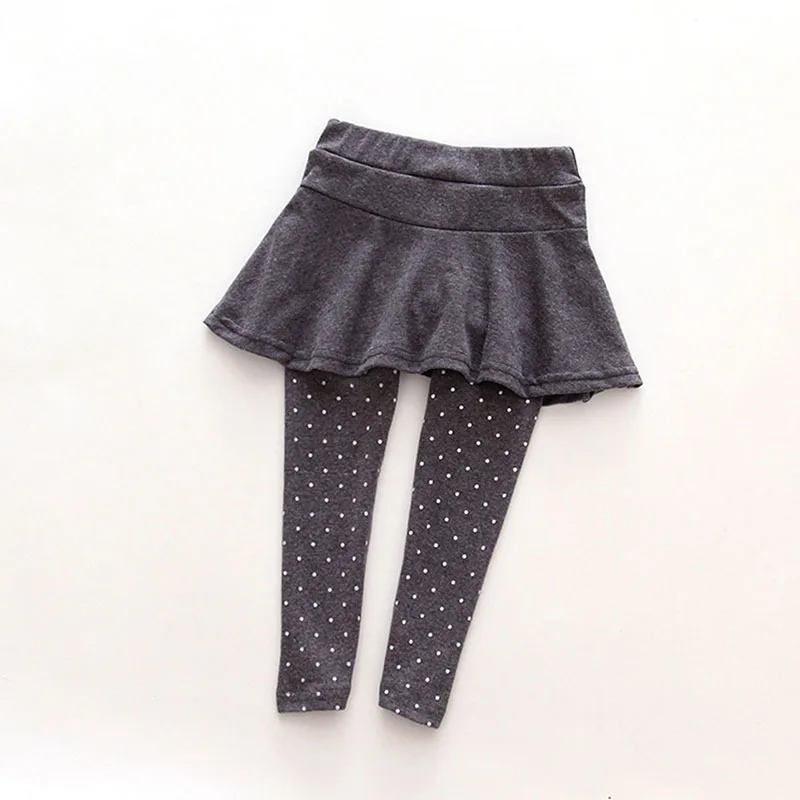 Шерстяные рейтузы с юбкой для маленьких девочек детские брюки-легинсы штаны с юбкой для девочек от 1 года до 7 лет - Цвет: dh