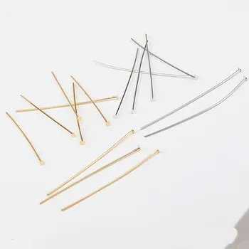

DIY handmade beaded accessories copper plated T-needle T-shaped needle T-pin flat pin flat end needle wearing bead material bag