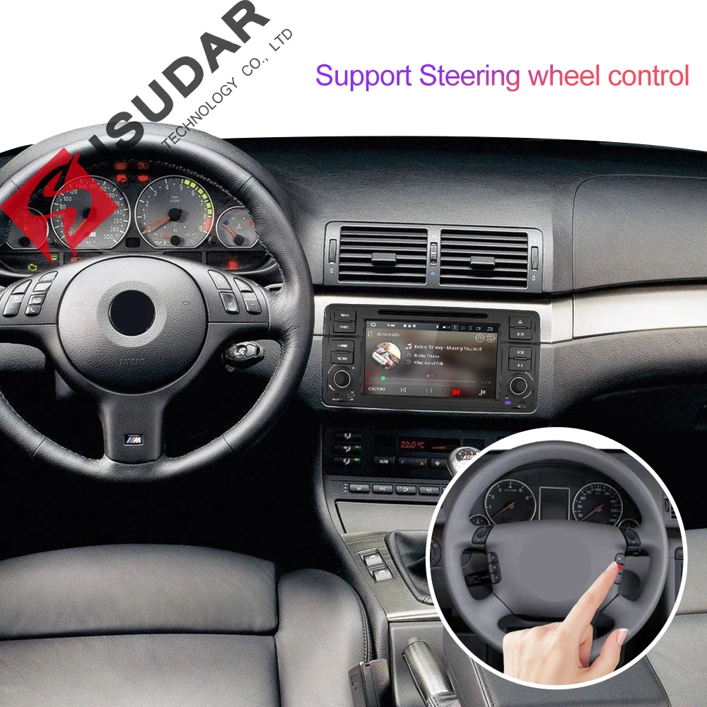 Flash Deal Isudar Car Multimedia Player Android 9 1 Din DVD Player For BMW/E46/M3/MG/ZT/Rover 75/320/318/325 Quad Core 2GB 16GB Radio FM 3
