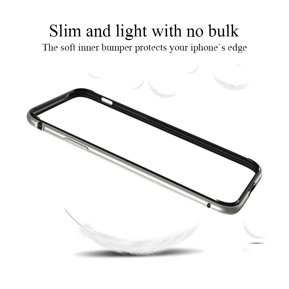 Premium Aluminum Metal & Silicone Frame Phone Case Bumper