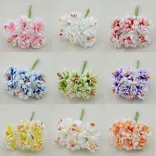 72 шт. искусственный цветок, шелк, градиент, Stamen, ручная работа, искусственный цветок, свадебное оформление букета, сделай сам, венок, подарок, скрапбукинг, ремесло