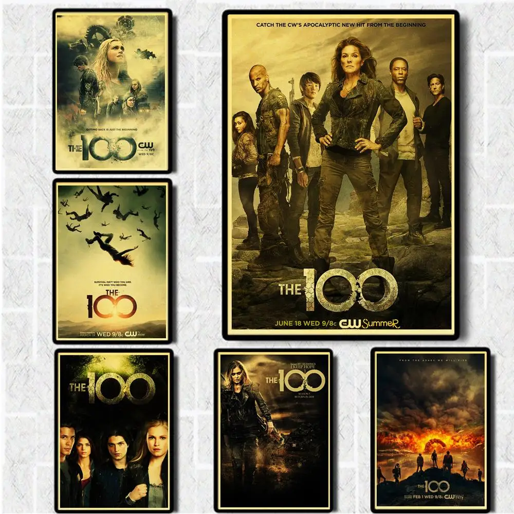 

Vintage Poster The 100 Movie Film Posters and Prints Vintage Retro Poster Wall Sticker Home Decora Art Painting