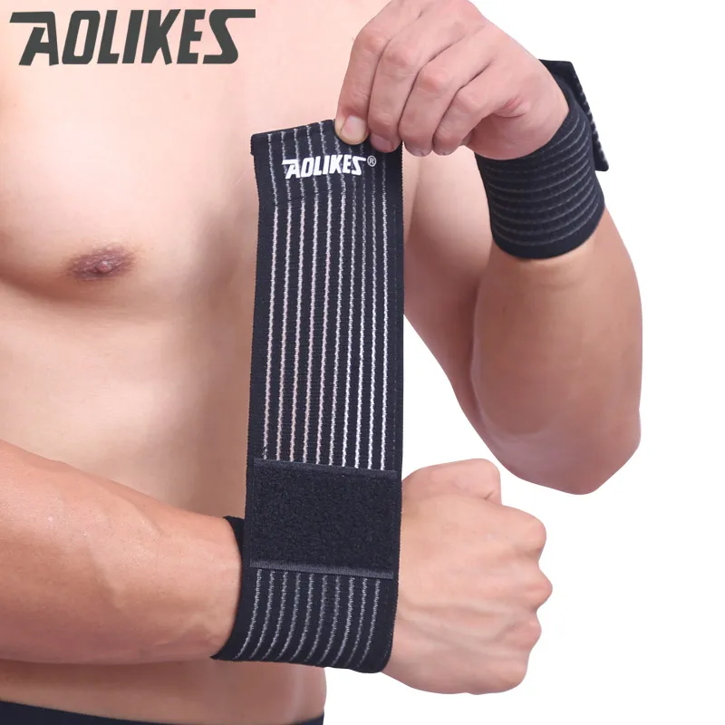 

AOLIKES 1 Piece cotton fitness elastic bandage hand wrist strap wrap sport wristband support gym wrist protector carpal tunnel