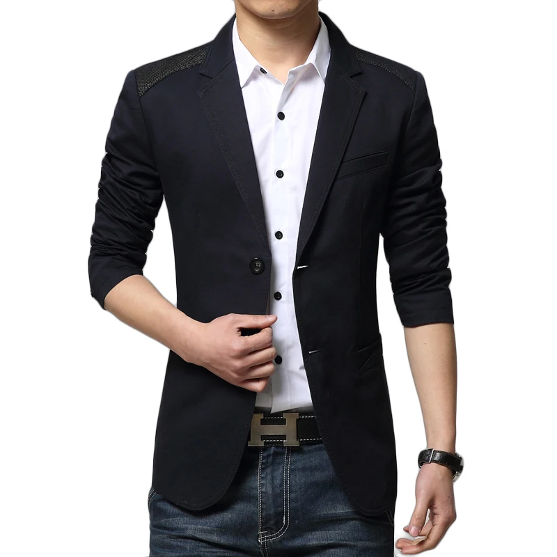 Mens Blazers New Arrivals 2016 Patchwork Mens Blazer Luxury Brand ...