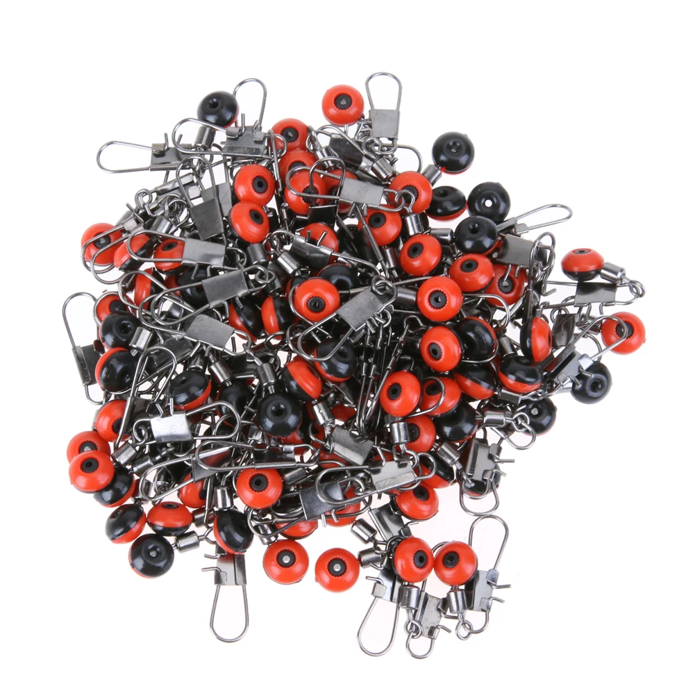 

New 20/50/100pcs Space Beans Fishing Connector Float Connector Rolling Swivel Fishing Tackle tool