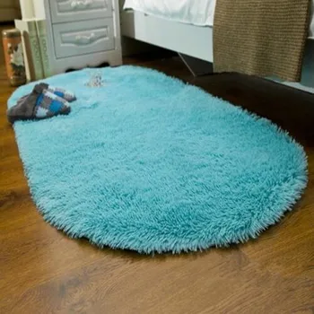 

Oval Faux Fur Alfombras Carpets 15 Colors Velvet Tapis Rugs Carpets Para Casa Fluffy Anti-Slip Shaggy Area Rug For Living Room