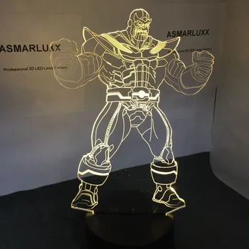 

Thanos 3D Lamp Avangers 3 Infinity War Gauntlet Night light LED Changing Novelty Light Thanos Creative Desk lamp Drop Shipping
