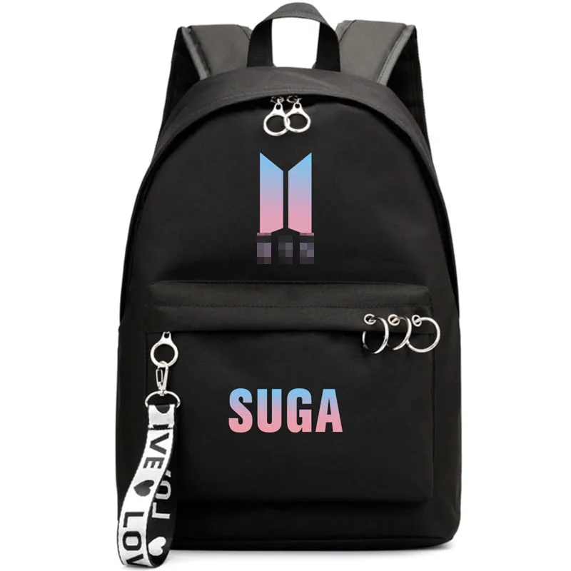 

Outdoor wild casual student school canvas backpack boys bag army bomb kpop fashion trend fan pouch cute women's bag